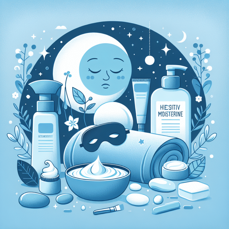 Rotina noturna para acalmar pele sensível