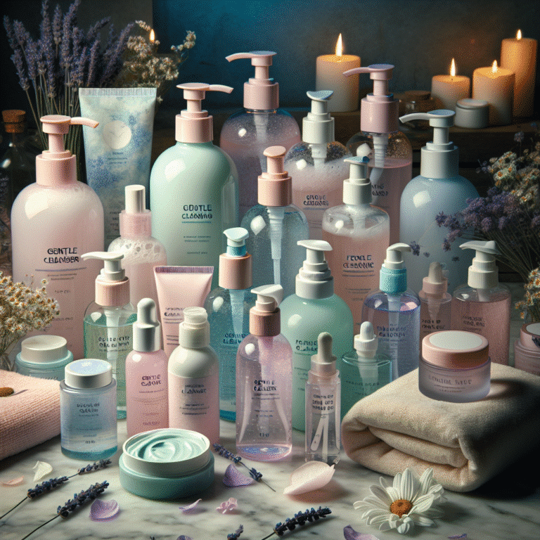 Produtos de limpeza facial suaves para um cuidado especial